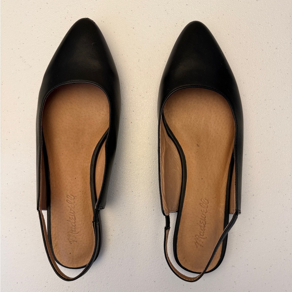 Madewell Black Flats Sleek Minimalist Design